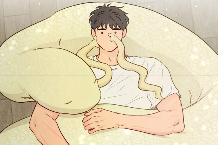 Spoilers of Manhwa BL The Sacred Serpent's Seduction Chapter 51 English Subtitle, Taesun Is Getting More and More Spoiled